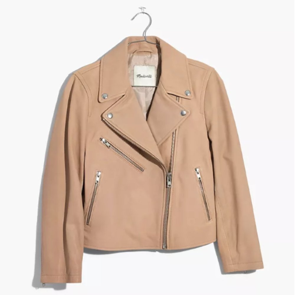 Madewell Shrunken Leather Motorcycle Jacket